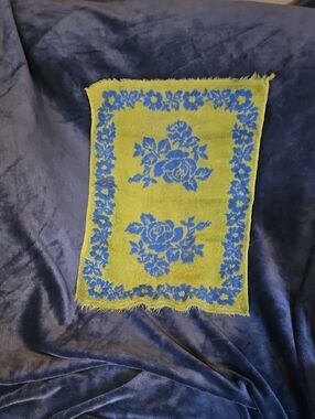 Vintage Green And Blue Hand Towel